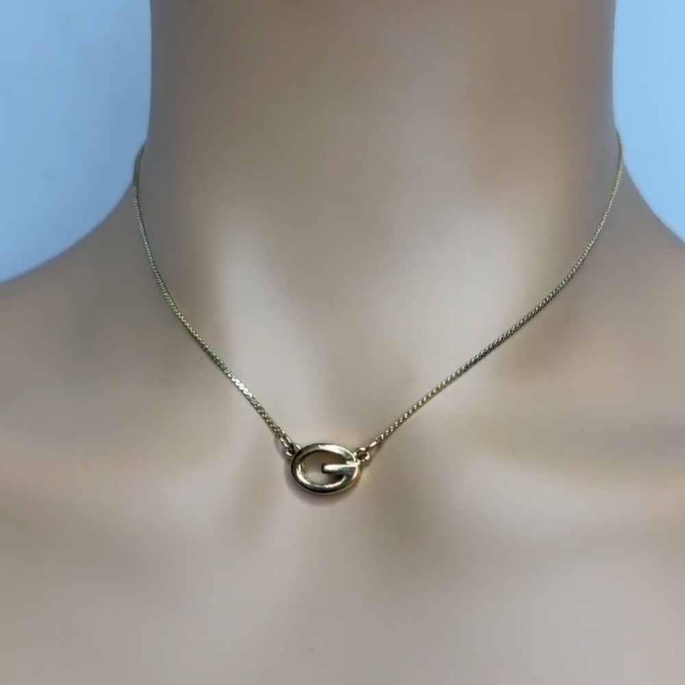 Givenchy Vintage Quiet Luxury Necklace with Dainty “G”Pendant